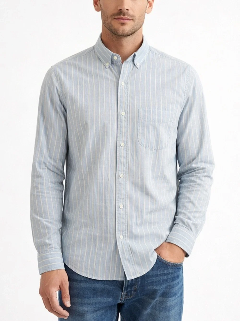 J.Crew Jeans Slim Fit Men’s Striped Button Down Shirt Size Small
